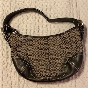 Vintage Monogram Leather Coach Bag